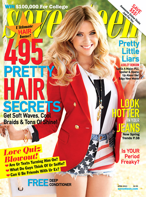 23 year-old Ashley Benson is Seventeen again