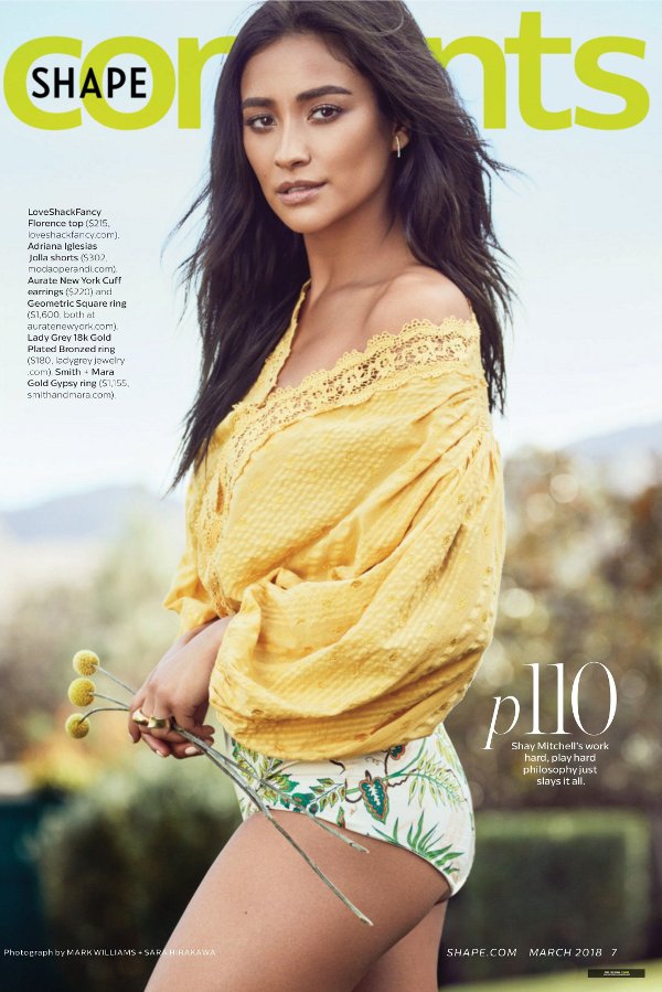 Shay Mitchell - Shape (March 2018)